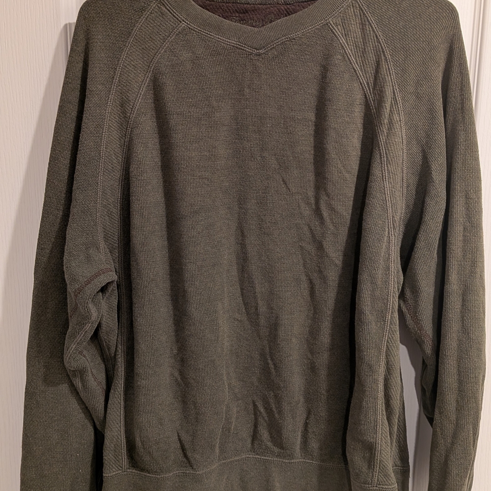 Tommy Bahama Dark‎ Olive And Brown Flip Style Sweater Men's Large